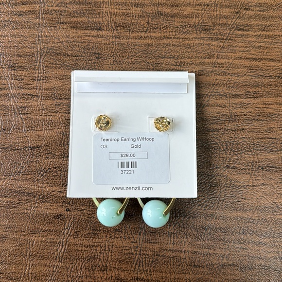 Zenzii Teardrop Earring with Hoop - Picture 2 of 2